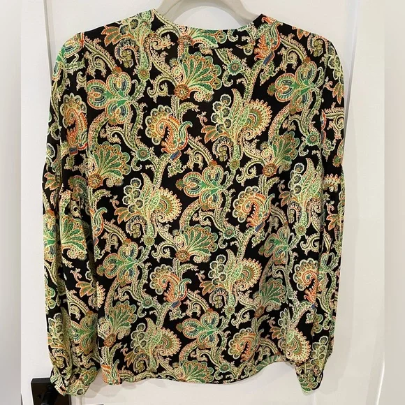 Yellow paisley floral top - Picture 4 of 4